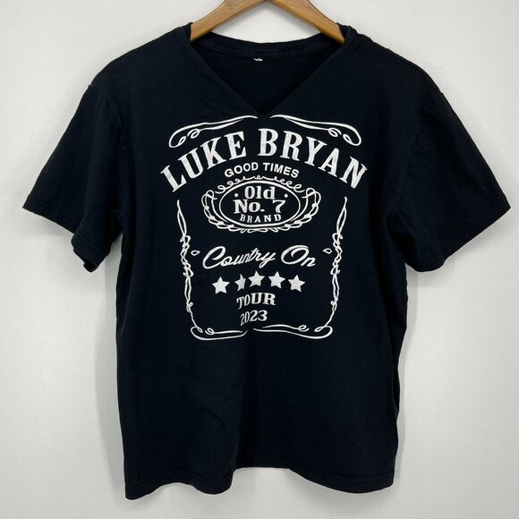 Luke Bryan T-Shirt‎ Women's Size L Black Country On Tour 2023 Music Festival - Picture 6 of 9
